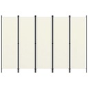 Экран 5-панельный, кремовый, 250 х 180 см.