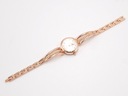 Женские часы-браслет с фианитом, розовое золото