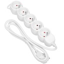 КАБЕЛЬ-УДЛИНИТЕЛЬ, 5 ШТ., 5 МЕТРОВ, БЕЛЫЙ, 10А.