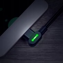 Kabel USB do Micro USB kątowy Mcdodo CA-5280 LED, 1.2m (czarny) Kolor czarny