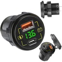 ЗАРЯДНОЕ УСТРОЙСТВО ДЛЯ АВТОМОБИЛЯ ЛОДКА МОТОЦИКЛ USB-C USB 3.4A ВОЛЬТМЕТР 12В 24В