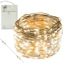 LAMPKI DRUCIKI 100 LED DIODY DEKORACJA WNĘTRZA ŚWIATEŁKA LED NA DRUCIKU