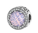 CHARMS KRYSZTAŁ RÓŻ POŚWIATA CYRKONIE PAVE 925