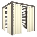 САДОВЫЕ ШТОРЫ 155х220 ВОДОНЕПРОНИЦАЕМЫЕ НА КЛЕНАХ ДЛЯ САДОВОЙ ТЕРРАСЫ