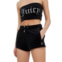 JUICY COUTURE - Teplákové velúrové kraťasy s diamencikami čierne M Značka Juicy Couture
