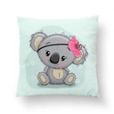 Декоративная подушка Коала с цветком 38х38