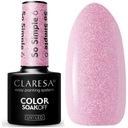 Гибридный лак для ногтей Claresa SO SIMPLE 6 розовый с частицами