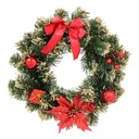 WIENIEC ŚWIĄTECZNY CZERWONY STROIK 30cm GIRLANDA