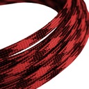 Oplot poliestrowy 4/8mm dł 1m czarno-czerwony T3