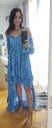 Maare VIP Collection Sukienka XS 34 S 36 jedwab Kolor niebieski