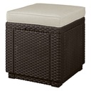 Sedadlo s vankúšom Keter Cube hnedé s funkciou úložného priestoru pohodlné odolné