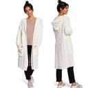 DAMSKI SWETER KARDIGAN SWETEREK CIEPŁY STYLOWY ECRU 40/42 L/XL