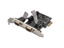 Контроллер Digitus PCIe Com, 2 порта RS-232/COM, низкий уровень