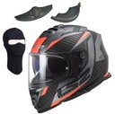 Спортивный шлем LS2 FF800 STORM II RACER MATT TITANIUM ORANGE с козырьком L