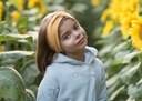 Čelenka pre dievčatko na hlavu bavlnený prúžok farby karamel 40-48 Veľkosť 40 – 48 cm