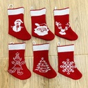 РОЖДЕСТВЕНСКИЕ носки для подарков, камин, 6 шт, 20 см