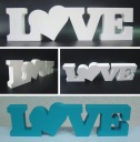 Надпись LOVE комбинированные буквы 3D декор.