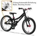 Дитячий велосипед KUbikes 16S MTB Автоматична втулка Black/Laser Red Black