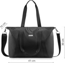 Женская сумка-шоппер через плечо, вместительная городская сумка черного цвета, большая ZAGATTO