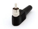 Разъем RCA (тюльпан), угловой, черный
