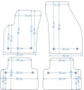 VOLVO V50 УНІВЕРСАЛ 2004-2012R. КИЛИМКИ ВЕЛЮРОВІ GOLD ЧОРНІ + LAMOWKA  (18034093593) фото min 7