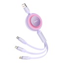 Кабель Baseus 3in1 USB microUSB Lightning USB-C, 1,1 м