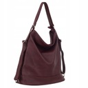 BURGUNDOWA TOREBKA BORDOWA SKÓRA NATURALNA TORBA WOREK PLECAK 2w1 A4