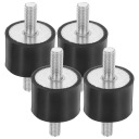 4 PCS NOIR CAOUTCHOUC SUPPORTS AMORTISSEURS DOUBLE GOUPILLEphoto 6