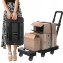 СКЛАДНАЯ КОЛЯСКА С ТРАНСПОРТНОЙ ПЛАТФОРМОЙ 200 КГ ЖЕСТКАЯ