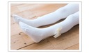 Dievčenské hrubé pančuchy s mašličkami biele 8-12l Celková dĺžka 70 cm