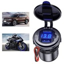 ЗАРЯДНОЕ УСТРОЙСТВО ДЛЯ МОТОЦИКЛА 2x USB QC 3.0 ВОЛЬТМЕТР 3А