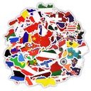 НАКЛЕЙКИ STICKER BOM MIX СТРАН МИРА 50 шт.