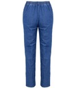 Pohodlné elastické nohavice na gumu plus size LAMBADA 54 Dominujúca farba modrá