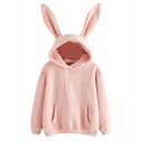 Królik Ucha Bluzy Kawaii Różowy Bunny Bluzy Kobiet Kolor bezbarwny