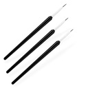 НАБОР ИЗ 3 КИСТЕЙ ДЛЯ УКРАШЕНИЯ ГИБРИДНЫХ ГЕЛЕВЫХ УЗОРОВ, ТОНКИЕ, Чёрные