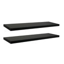 ПОДВЕСНАЯ НАСТЕННАЯ ПОЛКА 65 СМ, ЧЕРНАЯ, НАБОР ИЗ 2 ШТ.