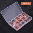 280PCS 12 ROZMIAROW ASSORTED SOLID COPPER CRUSH FRUSTLE KIT PLASKI PIERS  photo 9
