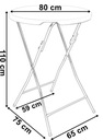 STOLIK OGRODOWY OKRĄGŁY SKŁADANY STÓŁ CATERINGOWY CZARNY średnica 80 cm Stan opakowania oryginalne