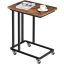 ЛОФТ СОВРЕМЕННЫЙ ПРОМЫШЛЕННЫЙ МЕТАЛЛИЧЕСКИЙ ЖУРНАЛЬНЫЙ СТОЛИК НА КОЛЕСАХ ДЛЯ НОУТБУКА