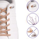 Шнурки эластичные без завязок для спортивной обуви, 100 см, светло-коричневые.