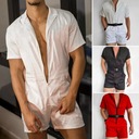 Štýlové pánske overalové šortky na zips Temperament Slim Pohlavie Výrobok pre mužov