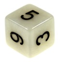 D6 Кубик для шестигранной ролевой игры «Белая жемчужина» d6