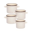 Набор горшков Emalia Pleszew, 4 элемента, кремовый