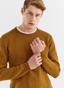 Pako Lorente горчичный мужской свитер с круглым вырезом, размер. л