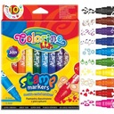 Маркеры, двухполосные марки 10 цветов Colorino