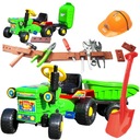 ПЕДАЛЬНЫЙ ТРАКТОР + ПРИЦЕП + НАР РЕМЕНЬ + ШЛЕМ + ЛОПАТА