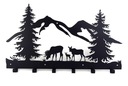 Настенная вешалка для одежды, ключей, Moose Forest Puzzle