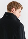 PAKO LORENTE 56 черное мужское пальто с двойным воротником