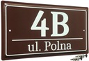Tabliczka ADRESOWA - METALOWA TŁOCZONA - BRĄZ - UV