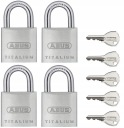 4 ТИТАЛОВАЯ СИСТЕМА ABUS 1-КЛЮЧЕВЫЕ НАВЕСНЫЕ ЗАМКИ 727 40